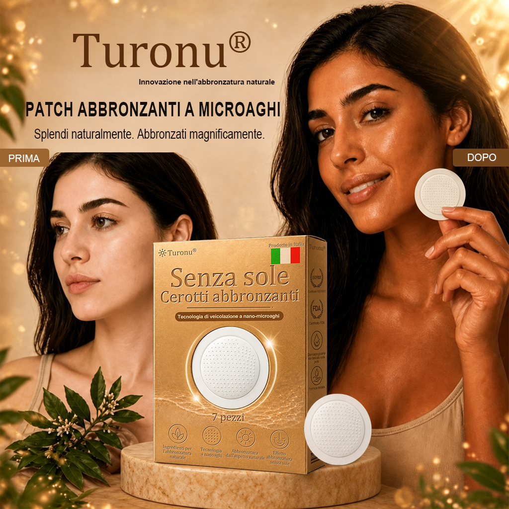👉𝐒𝐭𝐨𝐫𝐞 𝐔𝐟𝐟𝐢𝐜𝐢𝐚𝐥𝐞 | ☀️Turonu® Cerotto Autoabbronzante Transdermico⭐ — Risveglia il tuo naturale color bronzo mediterraneo