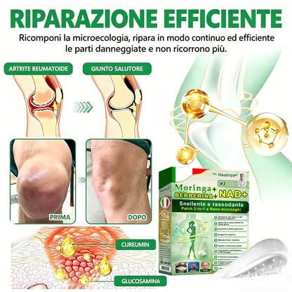 【Offerta ultimo giorno – 80% di sconto】👨🏻‍🤝‍👩🏻🏥🧍‍♀️👩𝐻𝑒𝑎𝑙𝑟𝑖𝑧𝑒® Moringa · Berberina × NAD⁺ 10-in-1 Advanced Nano Microneedle Patch ✨ 7 cerotti per confezione · Fornitura per una settimana