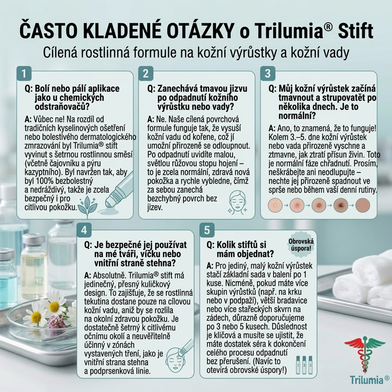 𝑻𝒓𝒊𝒍𝒖𝒎𝒊𝒂®💎🍃 Prémiový roller | 🔬 Na odstranění bradavic, znamének a výrůstků 🇨🇿