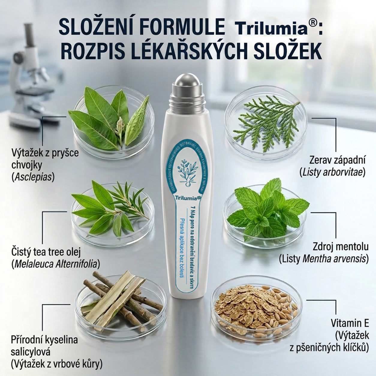 𝑻𝒓𝒊𝒍𝒖𝒎𝒊𝒂®💎🍃 Prémiový roller | 🔬 Na odstranění bradavic, znamének a výrůstků 🇨🇿