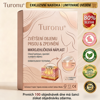 ✨Turonu® 😗🍨 Pokročilá Nano-Mikrojehličková Náplast pro Cílené Zvětšení Poprsí🧪🇨🇿