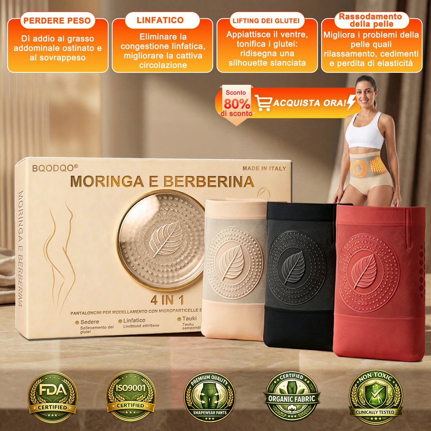 ❤️ Scopri il segreto delle nuove BQODQO®🔫🔫Shorts Modellanti & Brucia-Grassi 4-in-1 con Micro-Particelle di Moringa & Berberina☘️ Solo nello Store Ufficiale del Brand | ✅ Prodotto originale