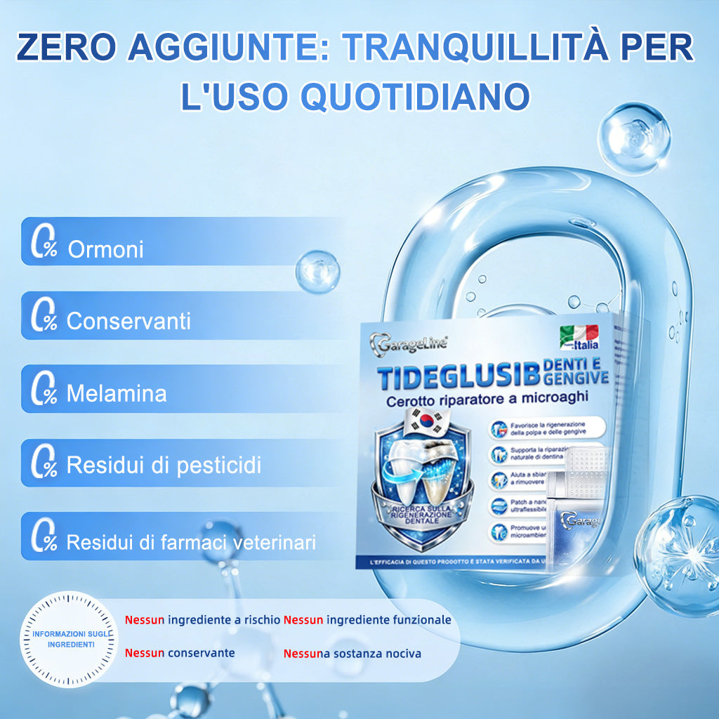 🦷 Dì Addio a Sensibilità e Fastidi! 🐠🐠GаrаgеLіnе® Tideglusib Strisce Orali – Riparazione Rapida per Denti e Gengive