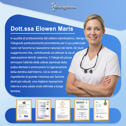 🦷 Dì Addio a Sensibilità e Fastidi! 🐠🐠GаrаgеLіnе® Tideglusib Strisce Orali – Riparazione Rapida per Denti e Gengive
