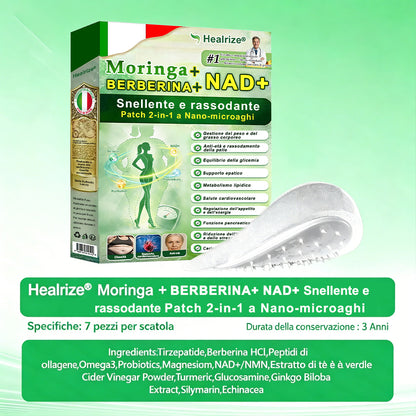 【Offerta ultimo giorno – 80% di sconto】👨🏻‍🤝‍👩🏻🏥🧍‍♀️👩𝐻𝑒𝑎𝑙𝑟𝑖𝑧𝑒® Moringa · Berberina × NAD⁺ 10-in-1 Advanced Nano Microneedle Patch ✨ 7 cerotti per confezione · Fornitura per una settimana