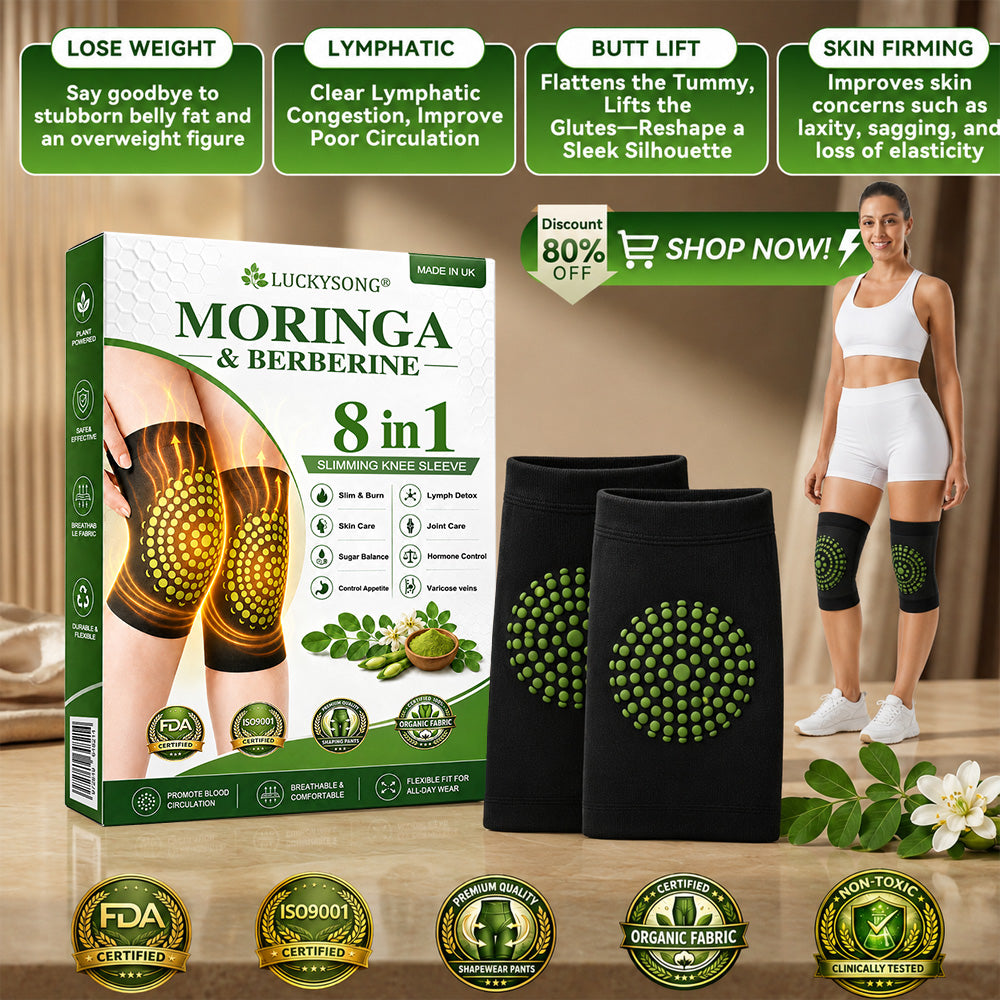 🎄🇮🇹 Negozio Ufficiale del Marchio | 🐻‍❄️❤️ LUCKYSONG® 2026 Moringa & Berberina 8-in-1 Micro-Particella Scolpenti e Ginocchiere Brucia-Grassi