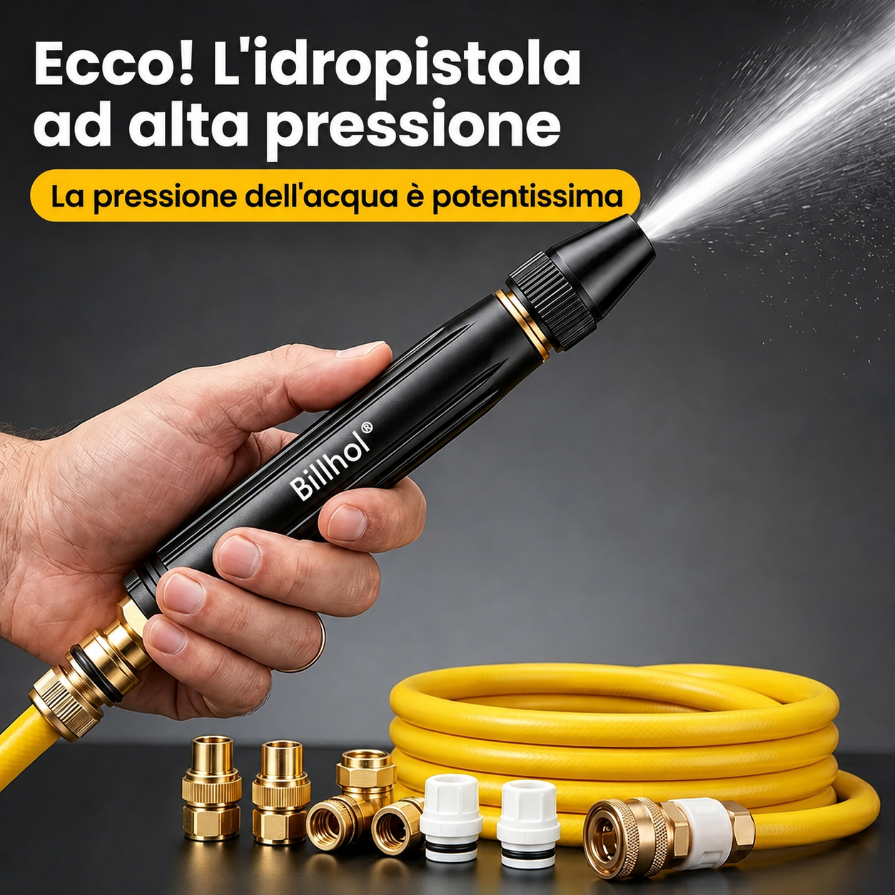 🔥PROMO: Solo 6,25 € l'uno! ✨ Billhol® Pistola ad alta pressione per lavaggio auto, giardino e piante. 💦💦